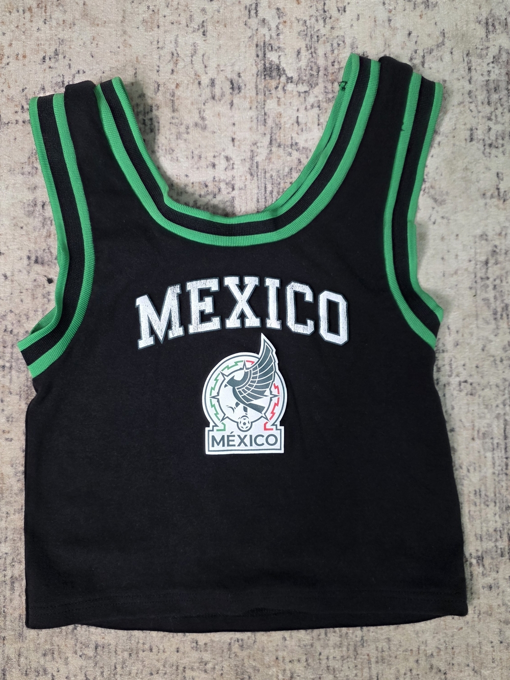 Mexico Graphic Tank Top - Black & Green